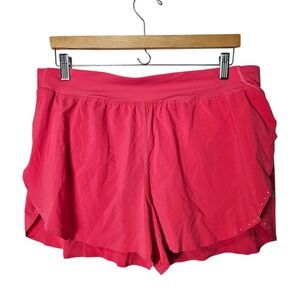 Lululemon Fast Free High Rise Running‎ Shorts  Pink Pocket 3" Inseam Size 12